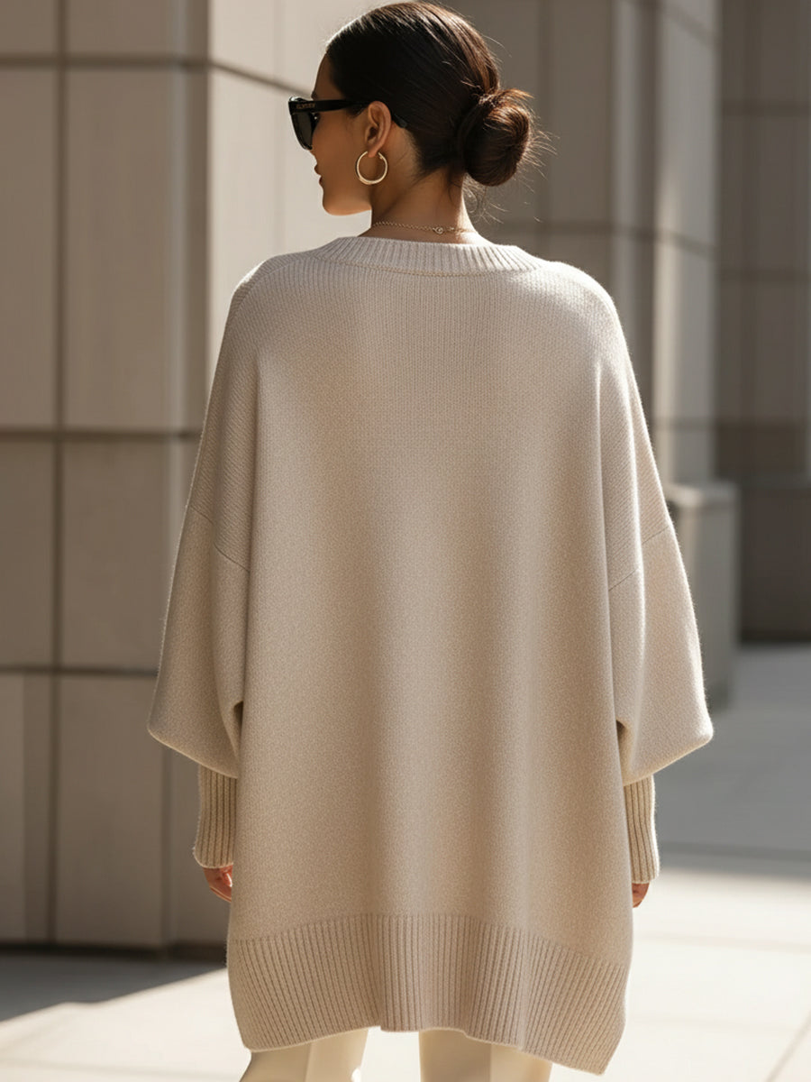 Sofia – Elegante maglione stile poncho in lana