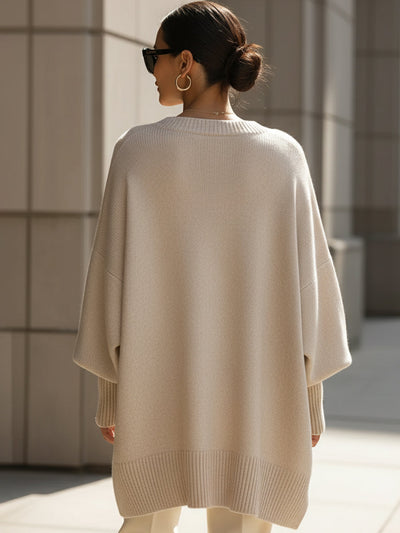 Sofia – Elegante maglione stile poncho in lana