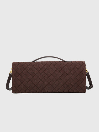 Cherry | Clutch in Suede Intrecciato di Lusso