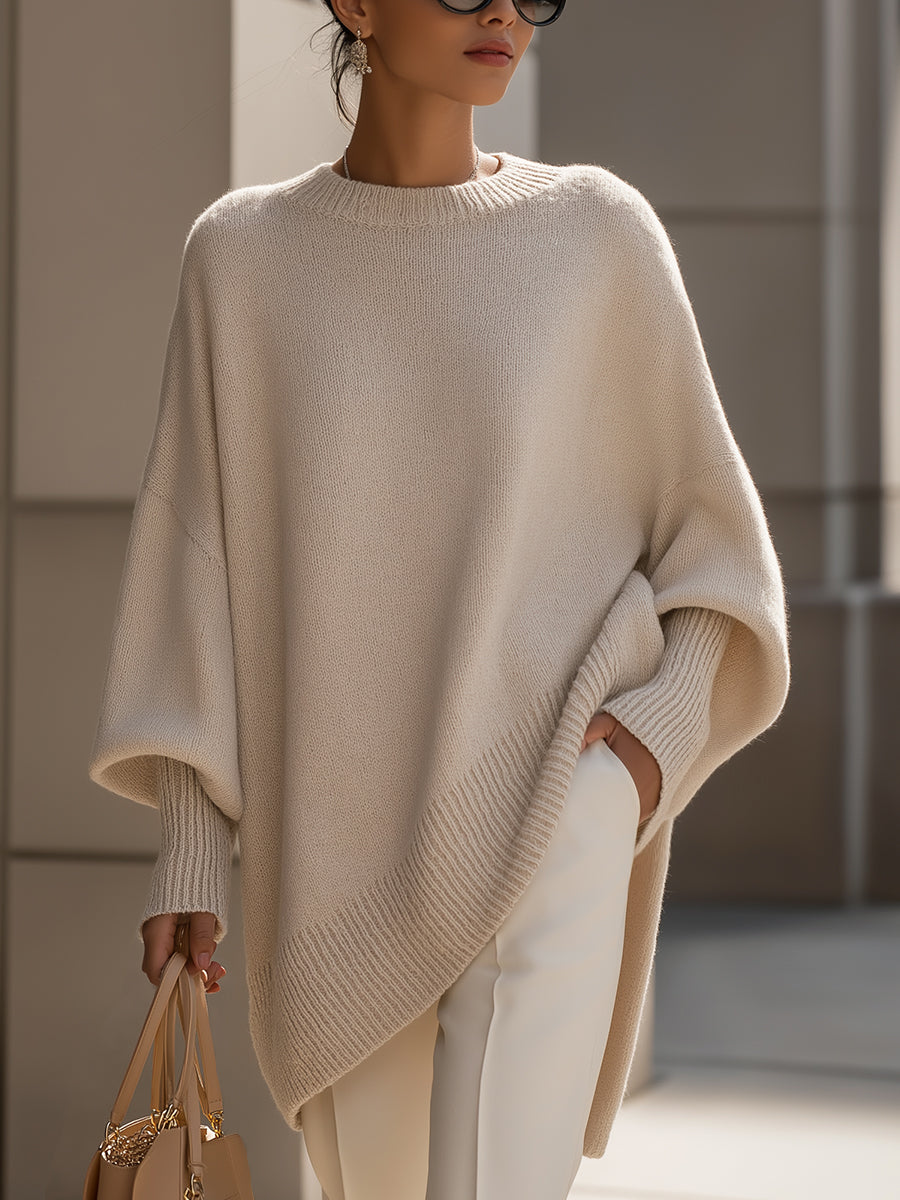 Sofia – Elegante maglione stile poncho in lana
