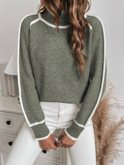 Avalon - Maglione in Cotone Verde Oliva