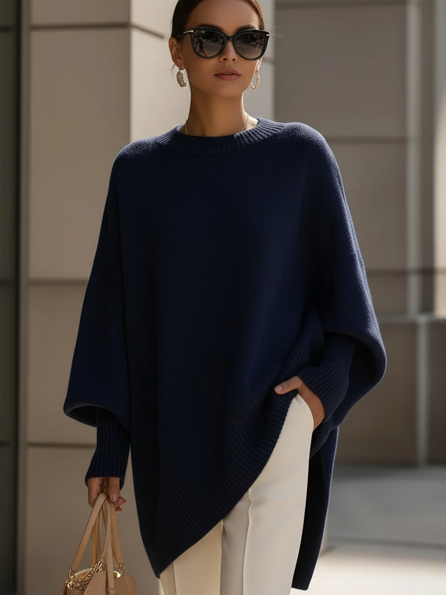 Sofia – Elegante maglione stile poncho in lana