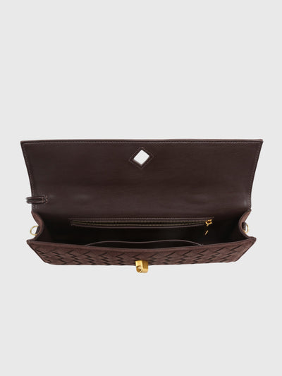 Cherry | Clutch in Suede Intrecciato di Lusso