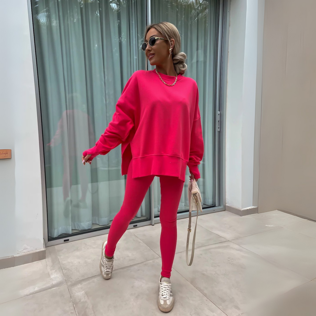 Amanda - Set di Felpa a Manica Lunga e Pantaloni Casual