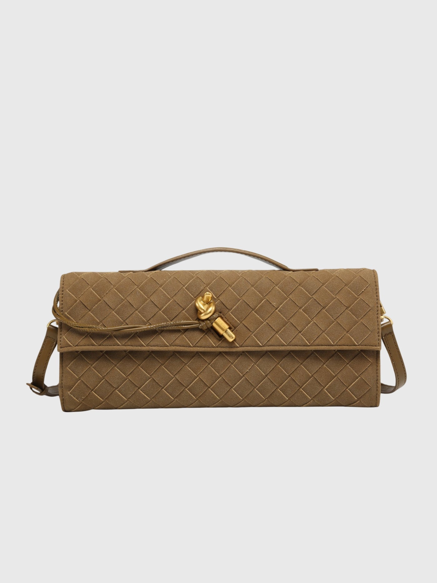 Cherry | Clutch in Suede Intrecciato di Lusso