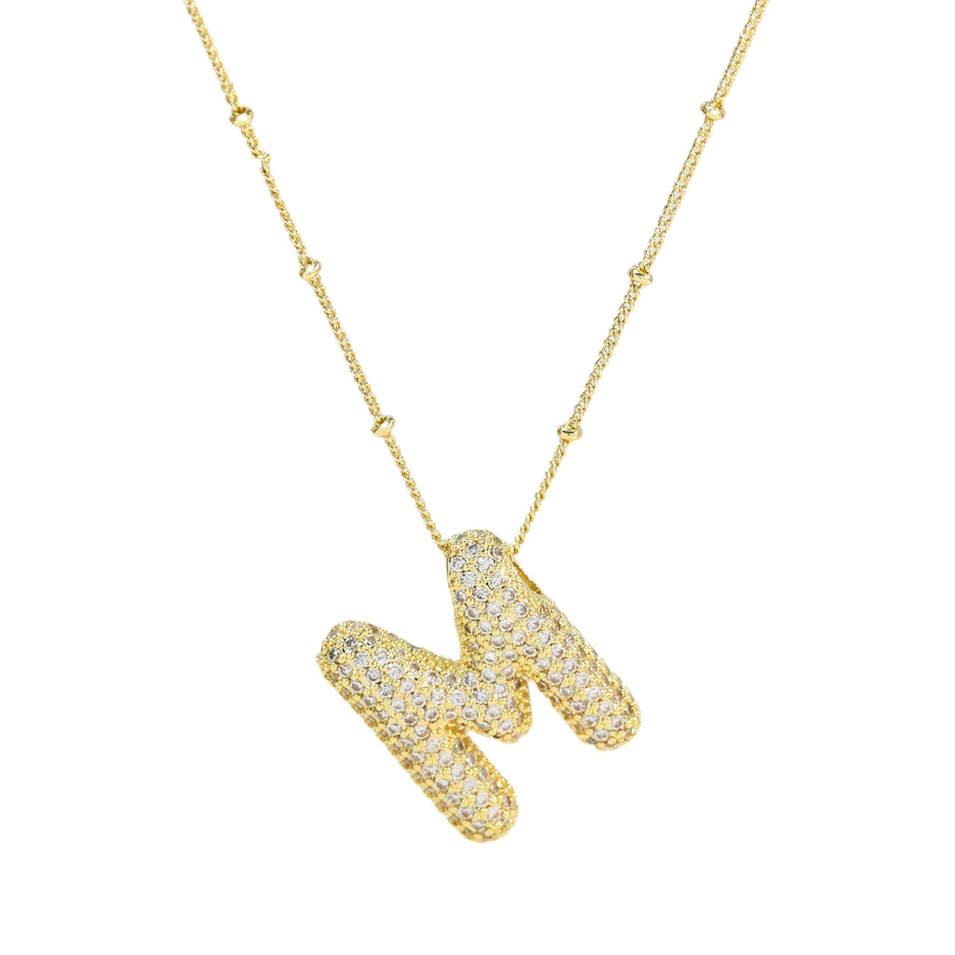 Savannah | Collana con Lettera a Bolla in Diamante