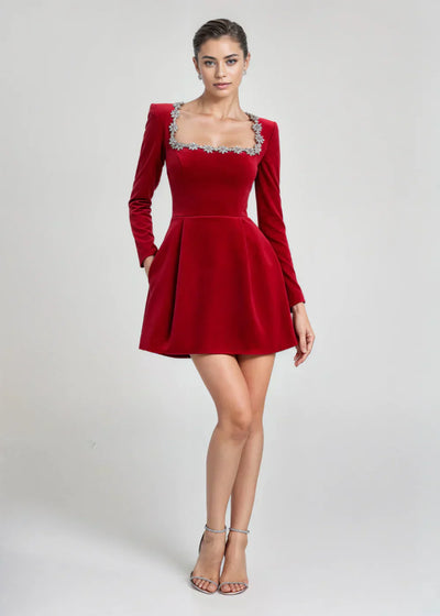 Rita - Abito Mini in Velluto