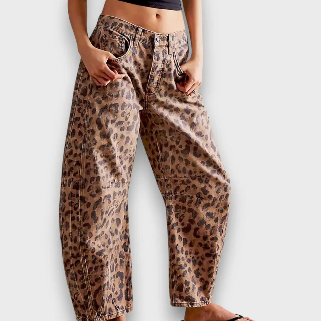 Edith – Pantaloni con stampa animale
