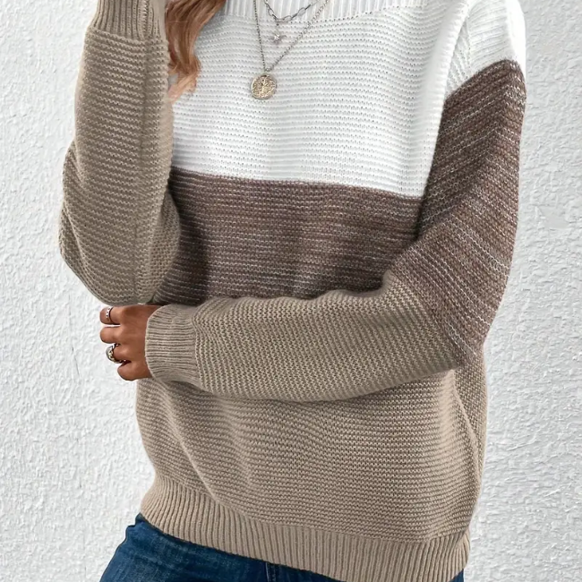 Calista - Maglione Elegante a Maniche Lunghe con Spalle Cadute