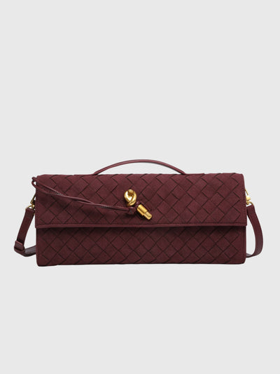 Cherry | Clutch in Suede Intrecciato di Lusso
