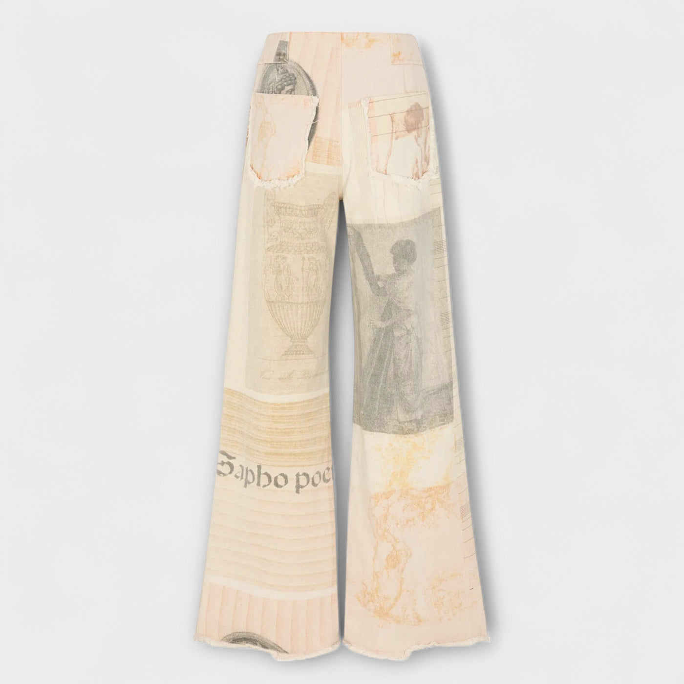 Rhea – Jeans a gamba larga stampate con un tocco vintage