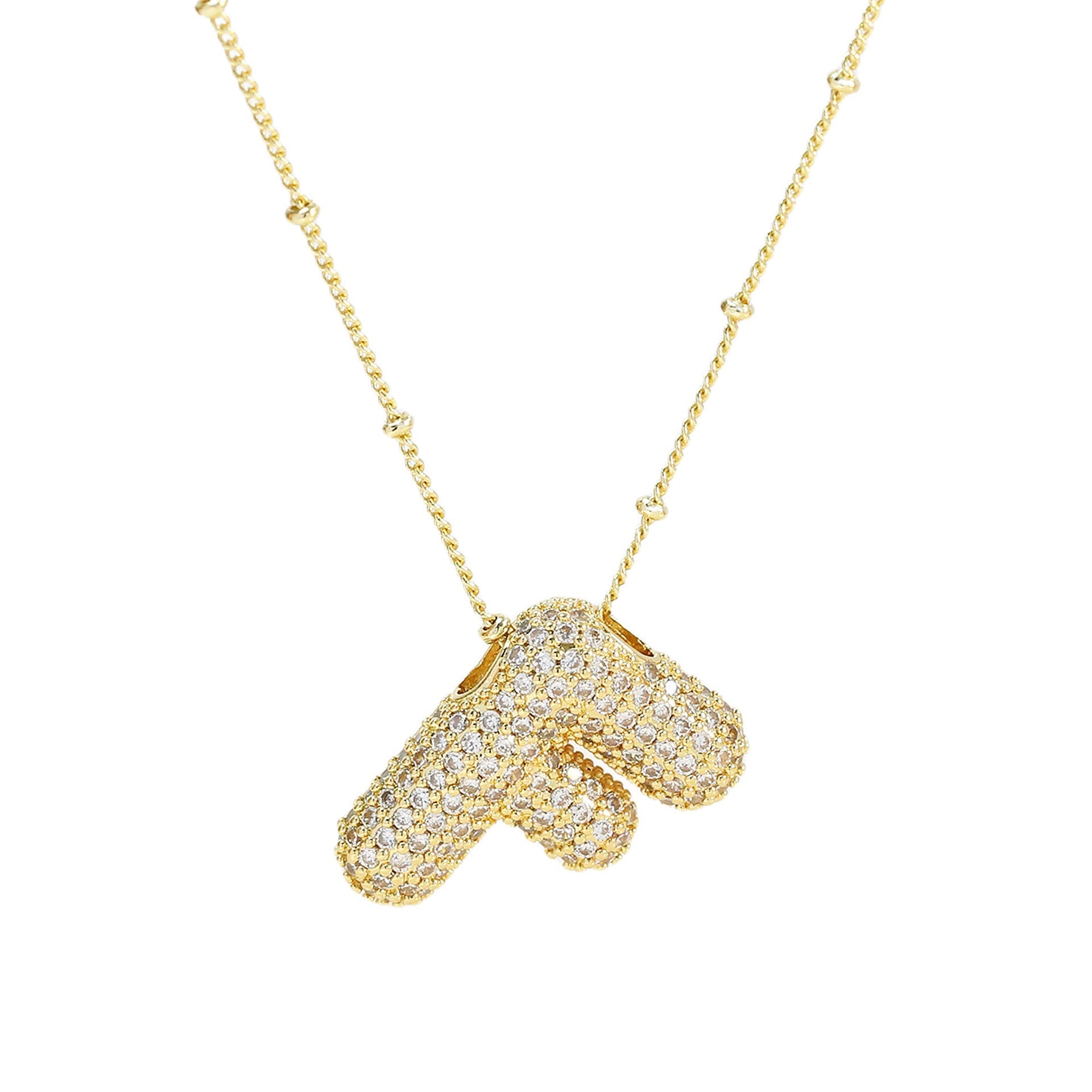 Savannah | Collana con Lettera a Bolla in Diamante