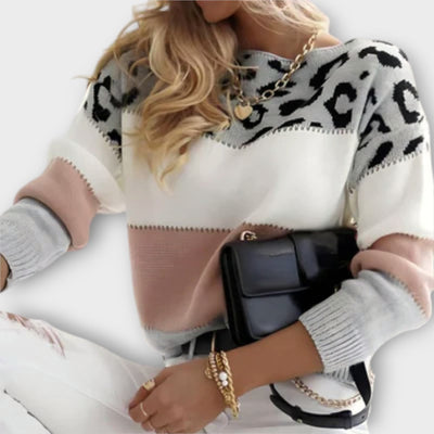Cheyenne - Maglione Casual con Design Leopardo