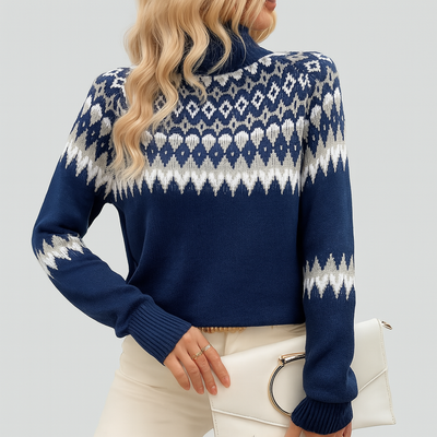 Ella | Maglione Elegante a Maglia Geometrica