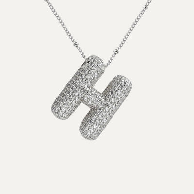 Savannah | Collana con Lettera a Bolla in Diamante