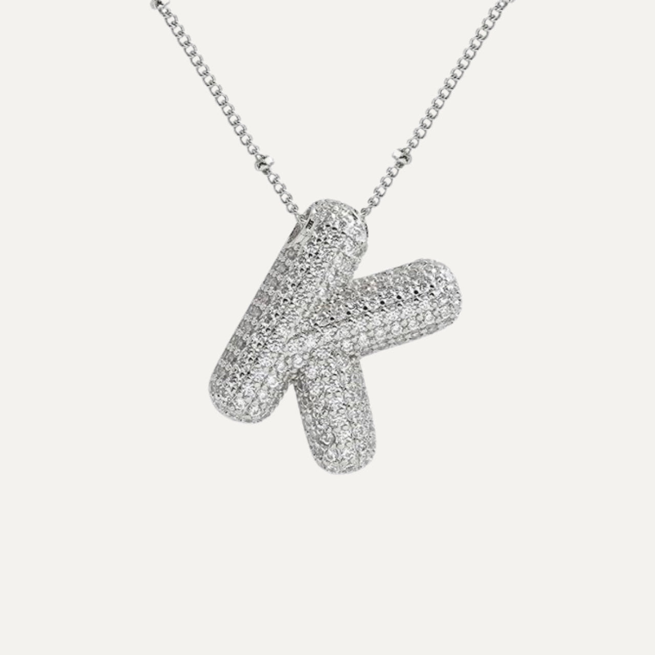 Savannah | Collana con Lettera a Bolla in Diamante