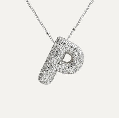 Savannah | Collana con Lettera a Bolla in Diamante