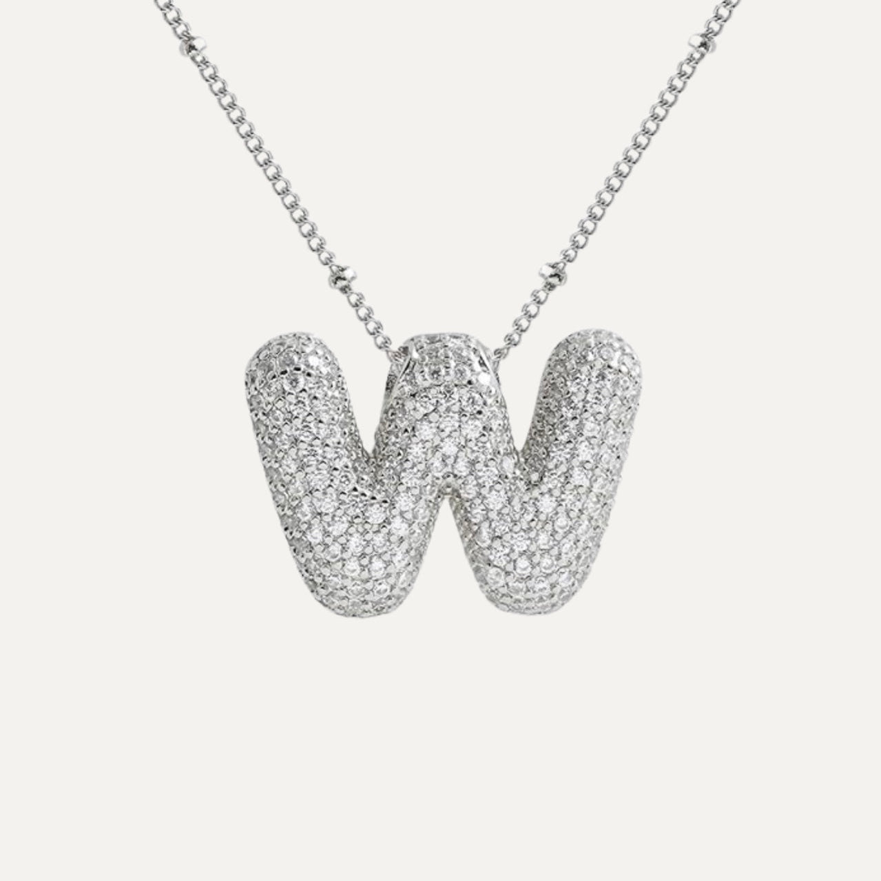Savannah | Collana con Lettera a Bolla in Diamante