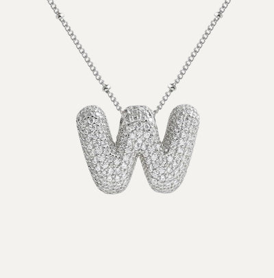 Savannah | Collana con Lettera a Bolla in Diamante
