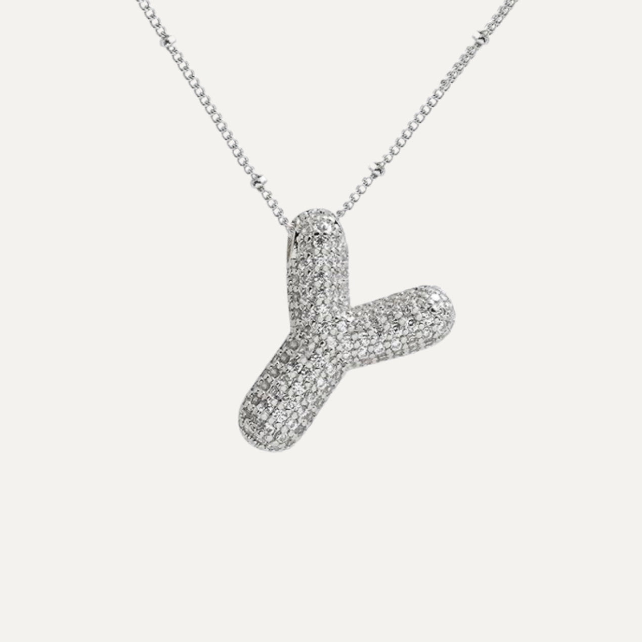 Savannah | Collana con Lettera a Bolla in Diamante