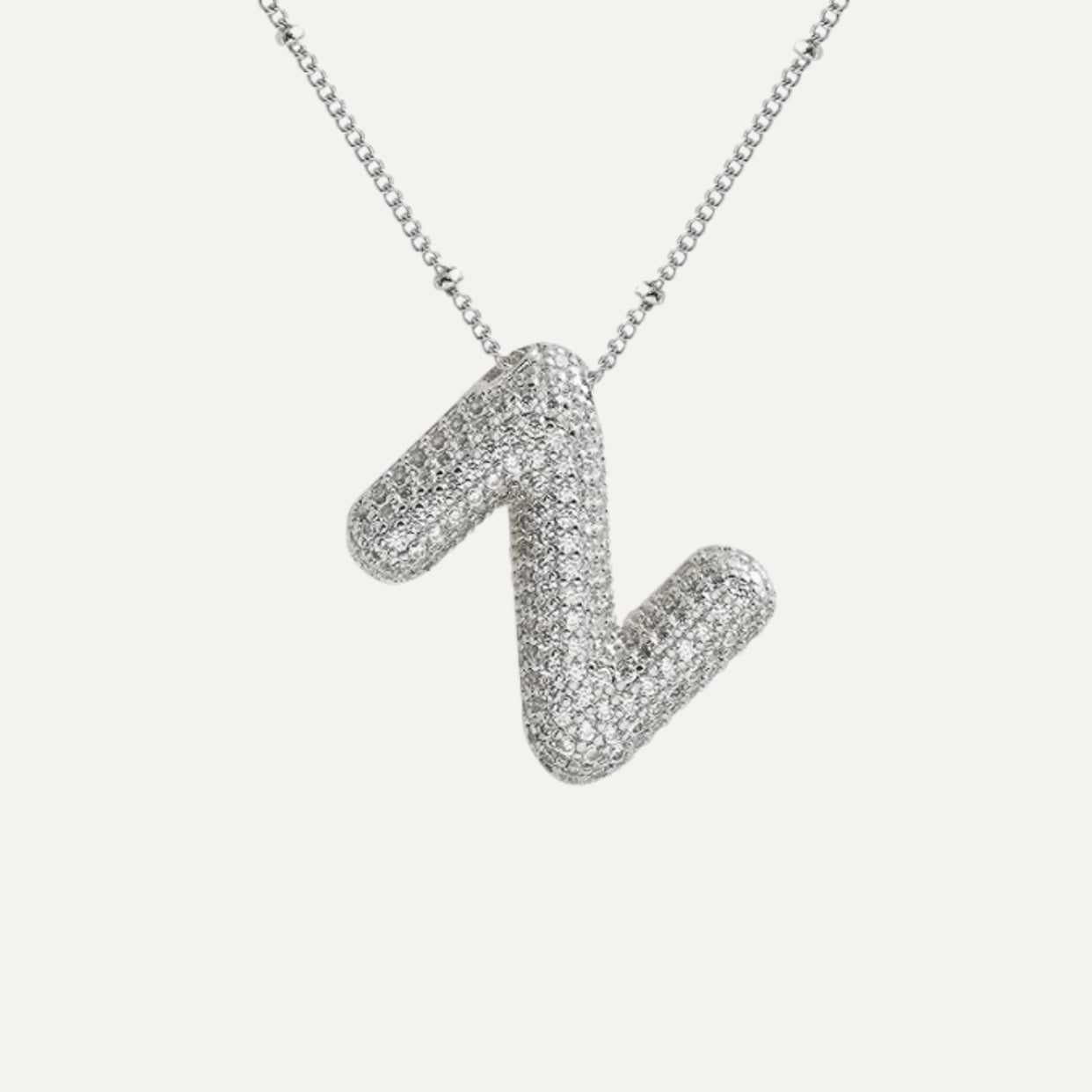 Savannah | Collana con Lettera a Bolla in Diamante