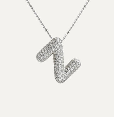 Savannah | Collana con Lettera a Bolla in Diamante