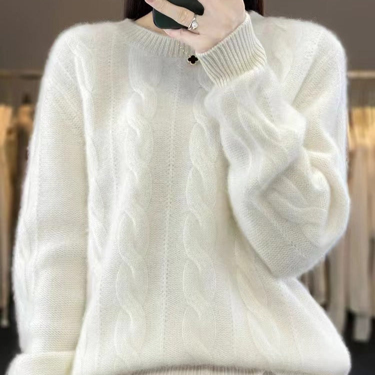 Angelika - Maglione Classico in Maglia Calda