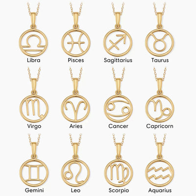 Rosalyette | Collana con Segno Zodiacale in Oro 18k