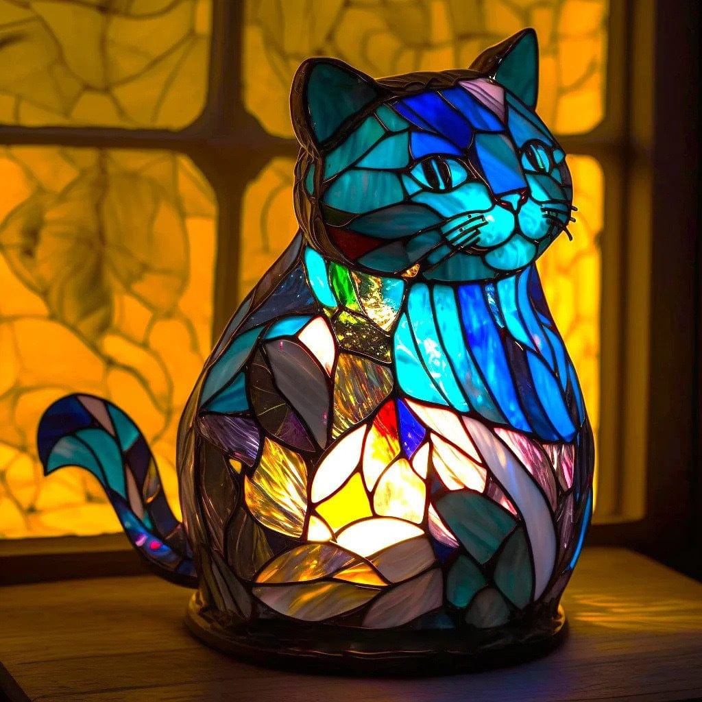 Lampada a forma di gatto blu Nala