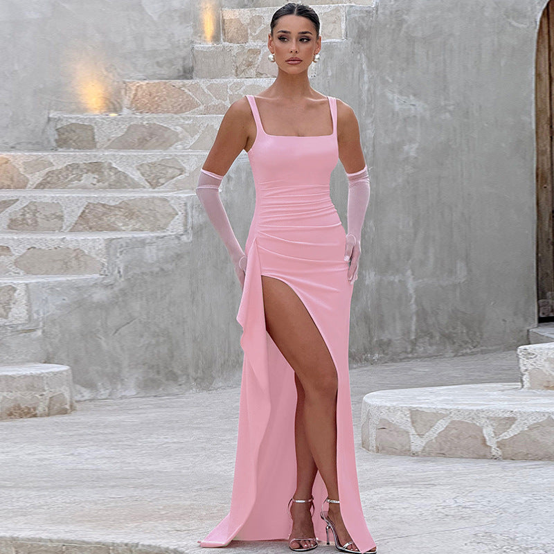 Marilyn - Elegante Abito Maxi Formale con Schiena Scoperta