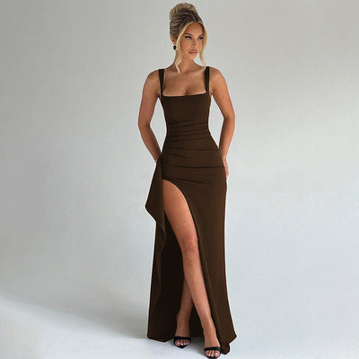 Marilyn - Elegante Abito Maxi Formale con Schiena Scoperta