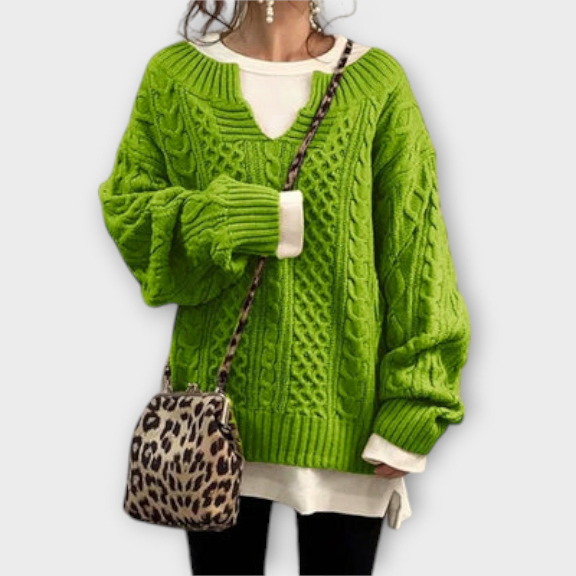 Lili - Maglione oversized con motivo a trecce