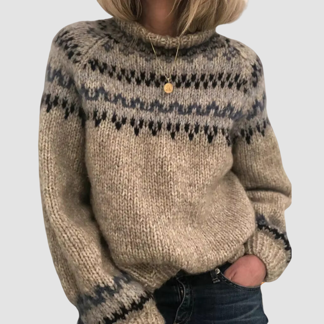 Astrid - Maglione in maglia nordica
