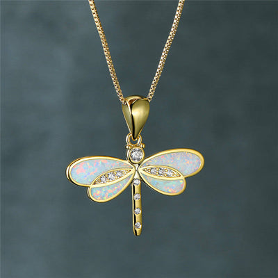 Elunaria – Collana a forma di libellula con accento scintillante