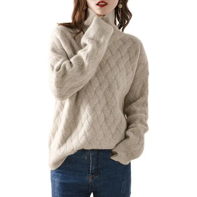 Ciliegia - Maglione a Collo Alto Autunnale