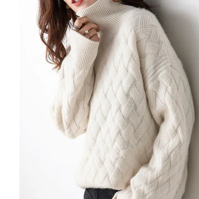 Ciliegia - Maglione a Collo Alto Autunnale