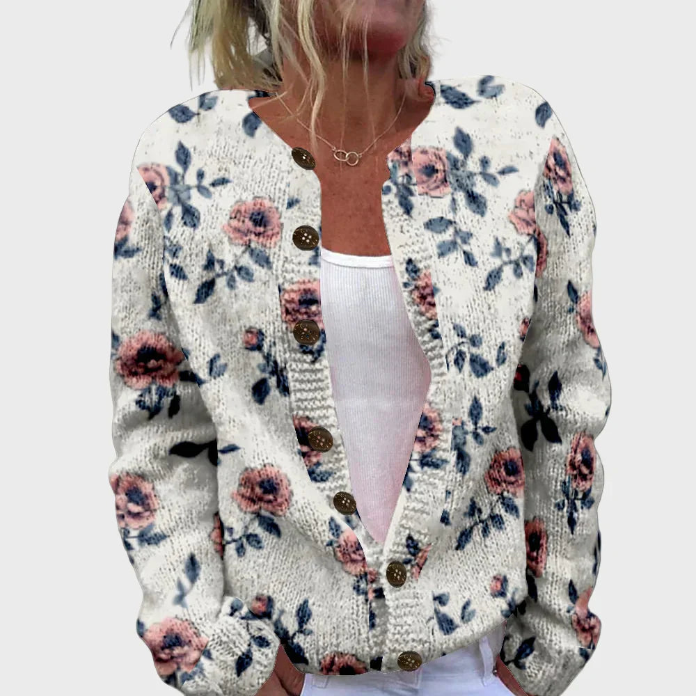 Gilete elegante lavorato a maglia con motivo