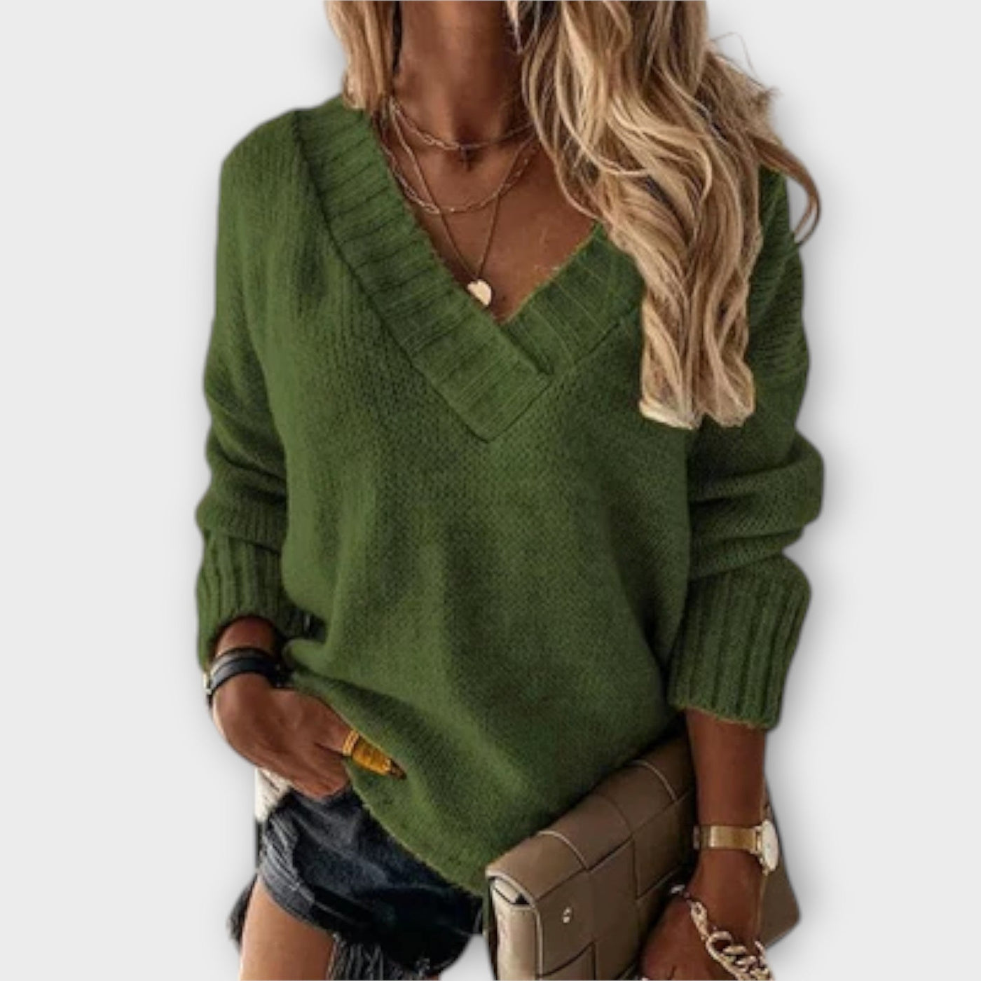 Jane - Pullover V-Schnitt Morbido