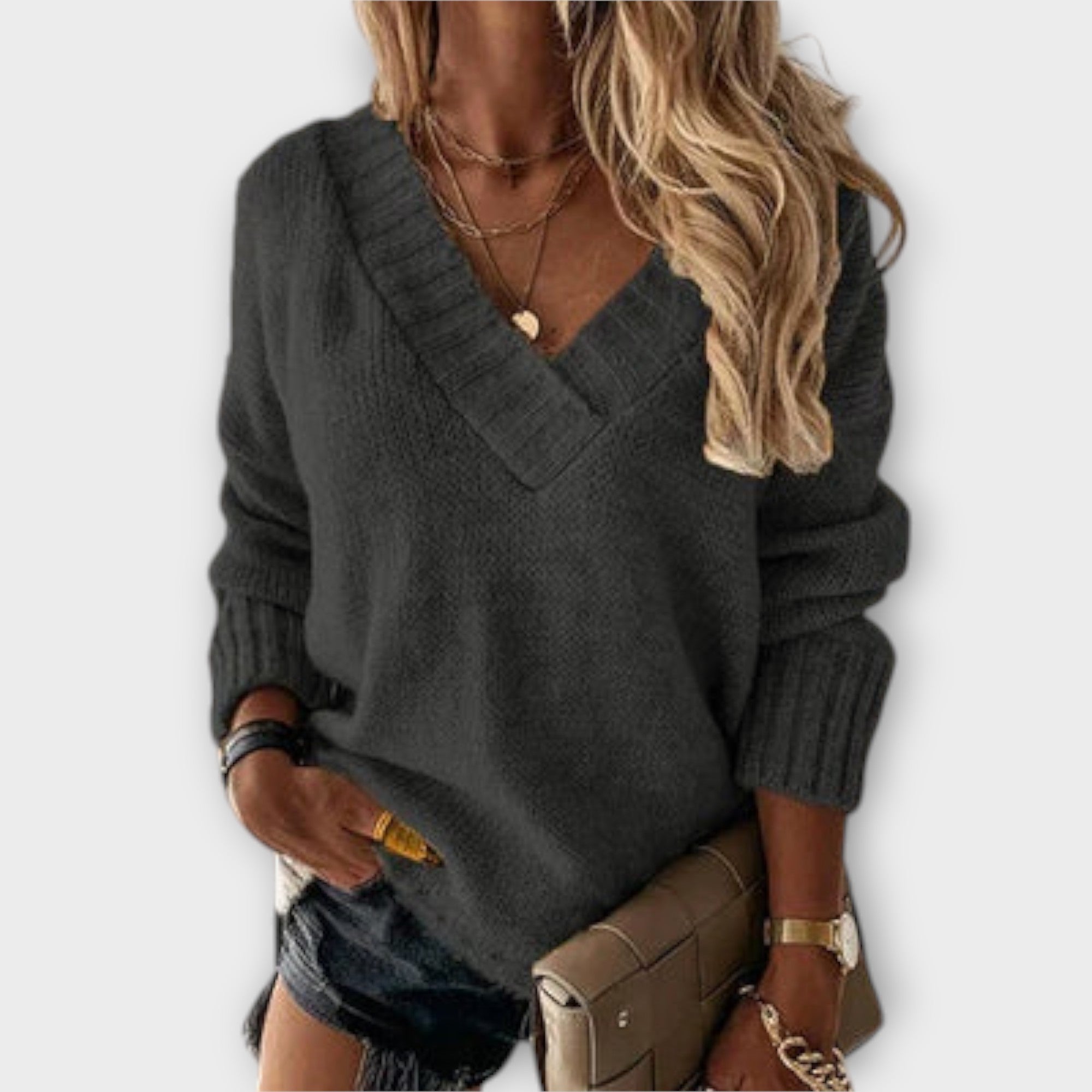 Jane - Pullover V-Schnitt Morbido