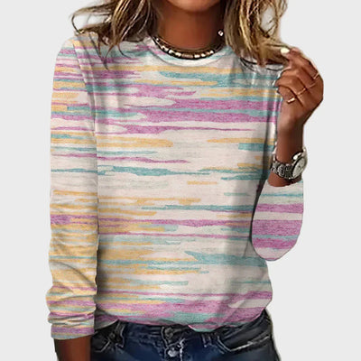 Top di maglia a maniche lunghe