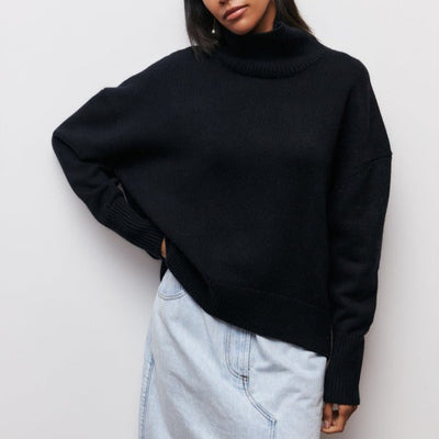 Katrielle - comodo pullover con colletto alto