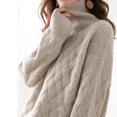 Ciliegia - Maglione a Collo Alto Autunnale