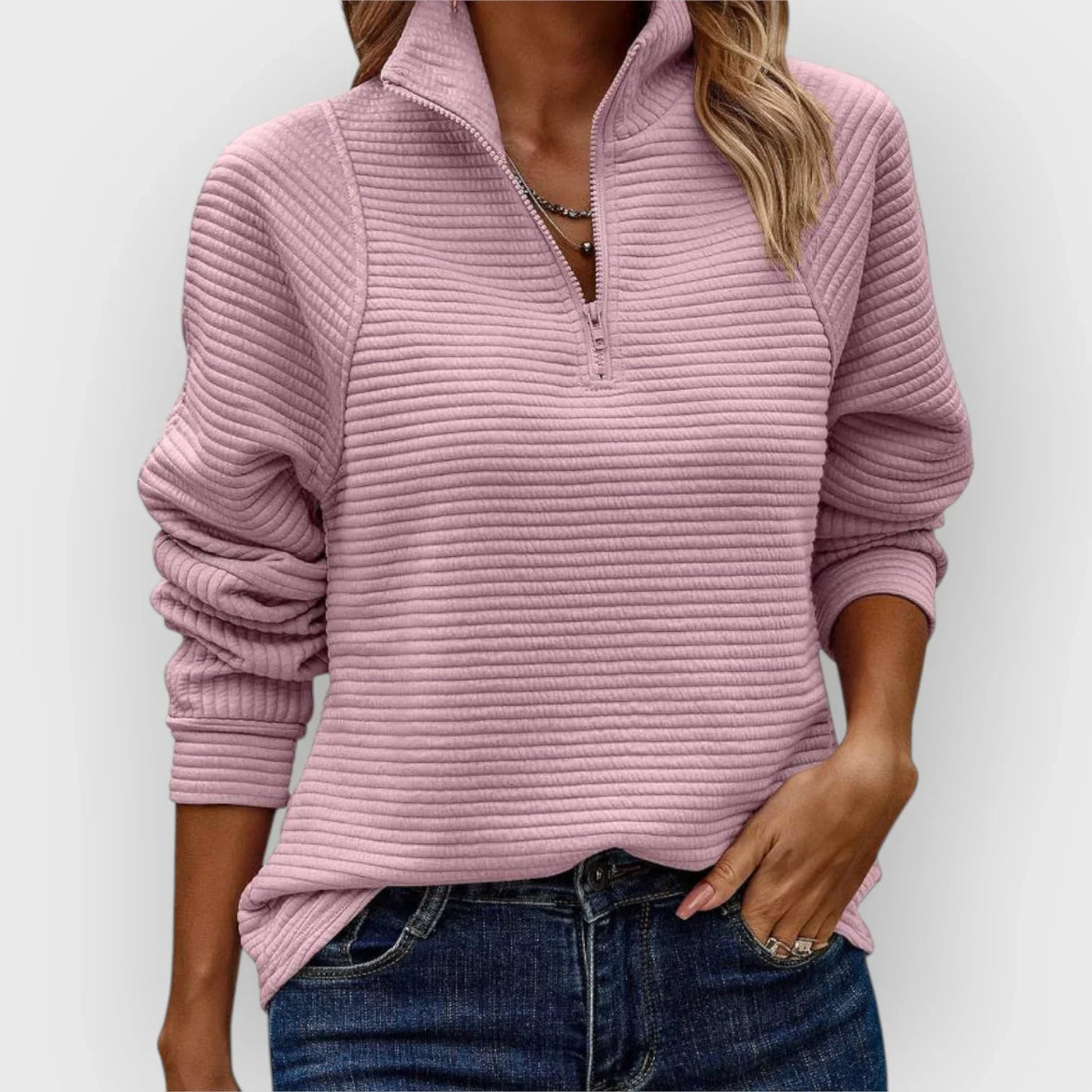 Olivia - Pullover con mezza zip