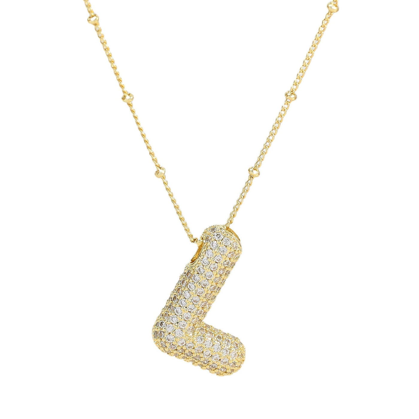 Savannah | Collana con Lettera a Bolla in Diamante
