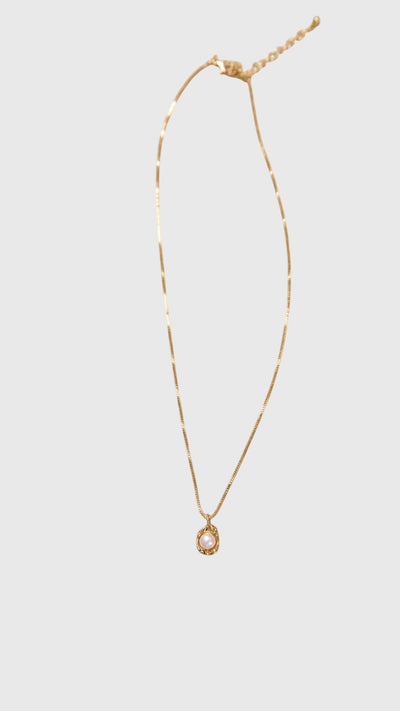 Bailey | Collana con Pendente in Perla Dorata