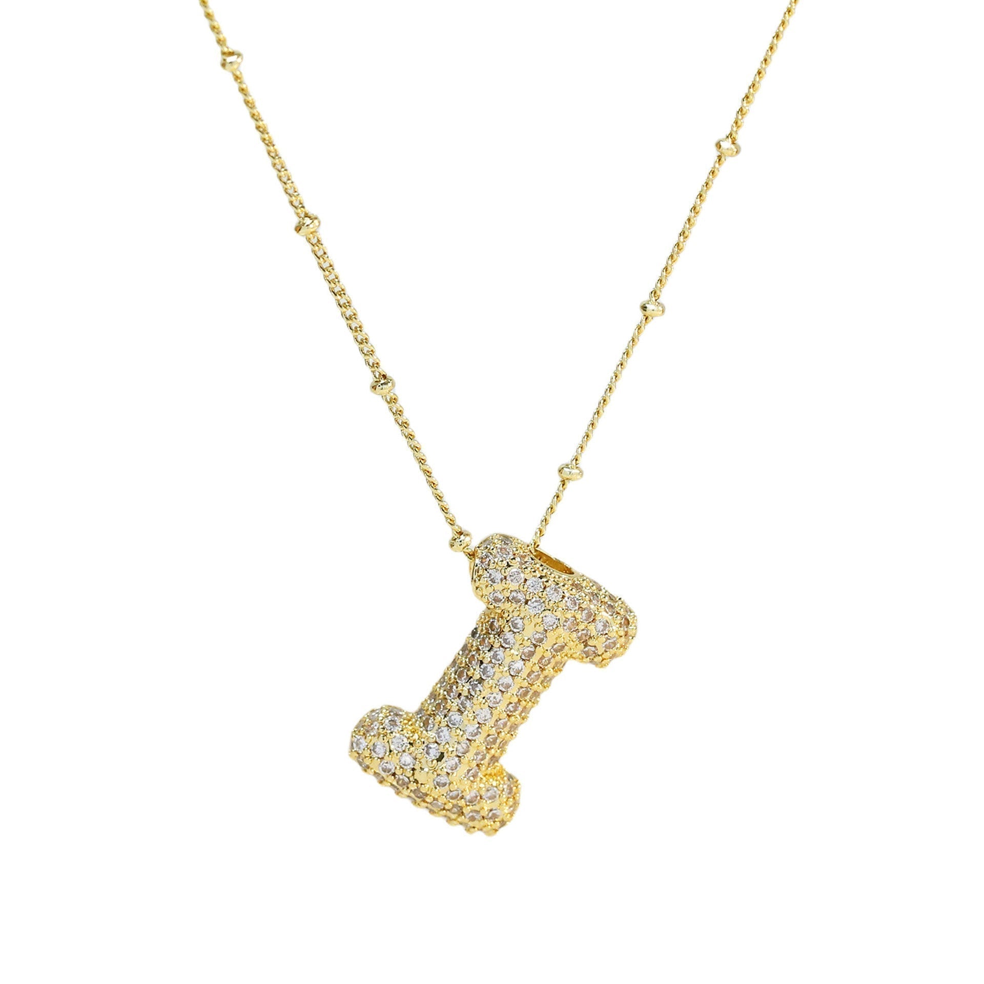 Savannah | Collana con Lettera a Bolla in Diamante