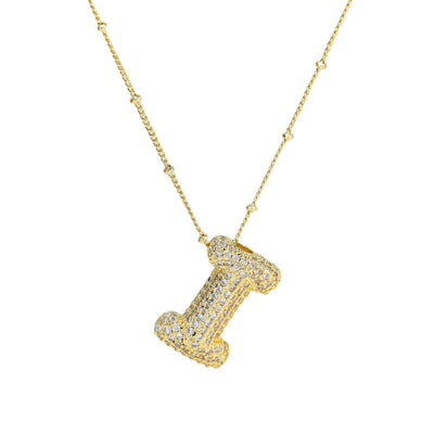 Savannah | Collana con Lettera a Bolla in Diamante