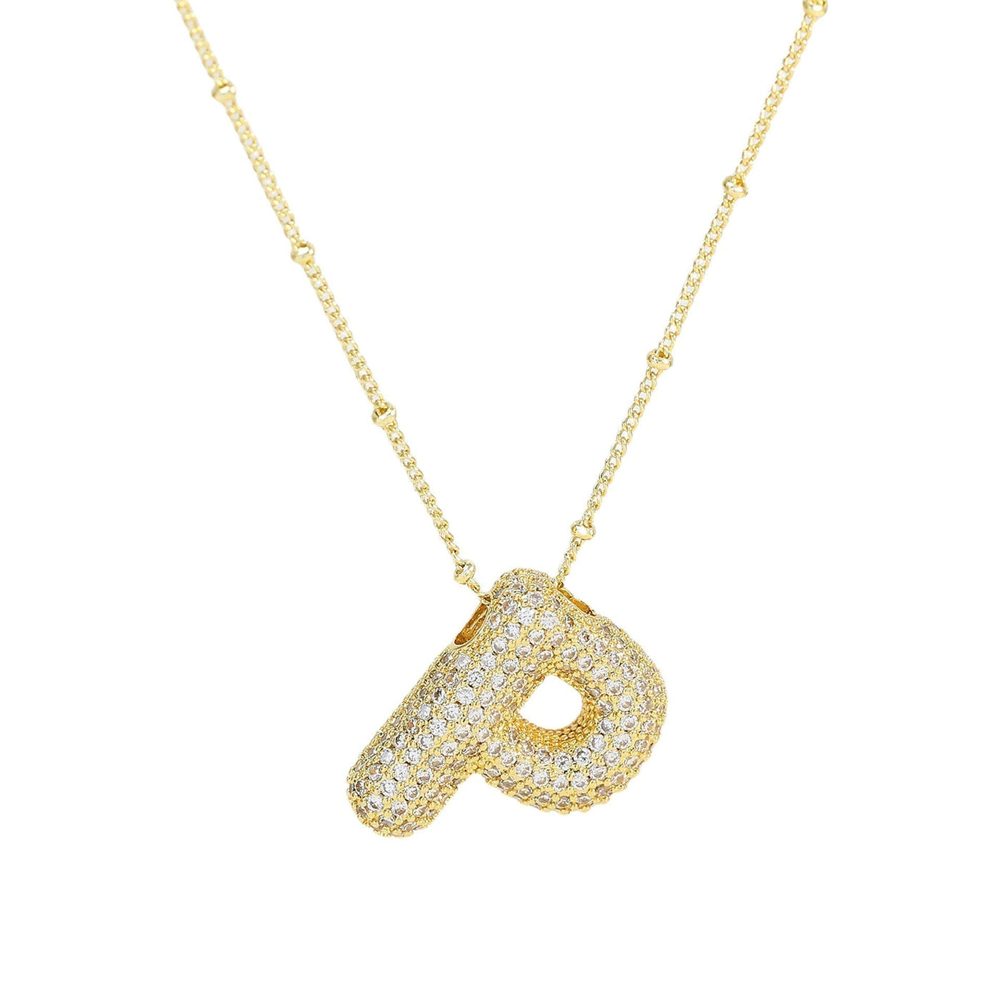 Savannah | Collana con Lettera a Bolla in Diamante