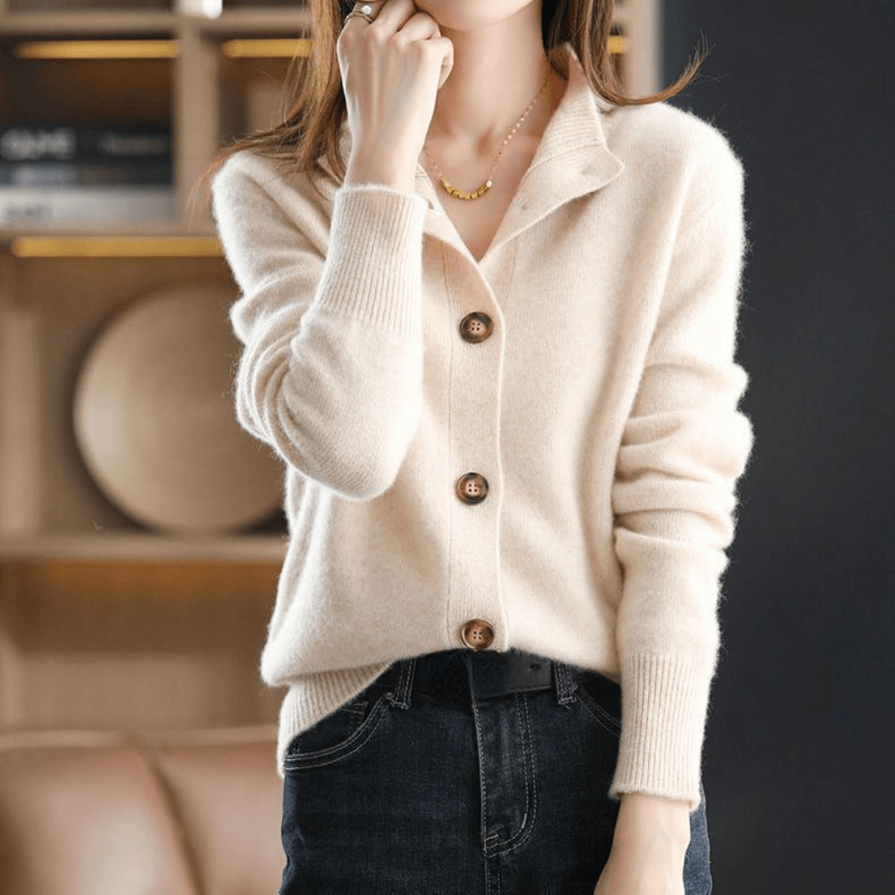 Annie - Gilet in Cashmere Lavorato a Maglia