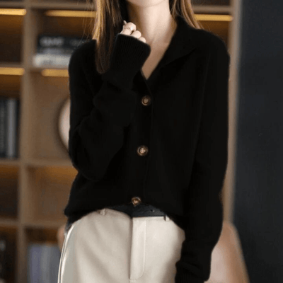 Annie - Gilet in Cashmere Lavorato a Maglia